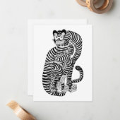 ヴィンテージ有爪虎 ノートカード (正面/裏面インサイチュ)