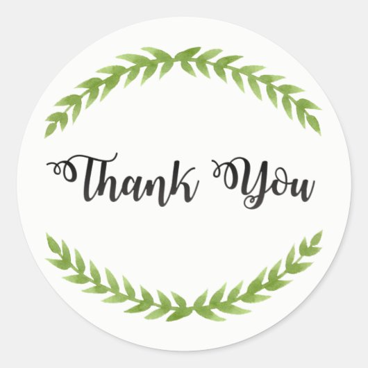 ヴィンテージ有難うステッ葉ク ラウンドシール (正面)