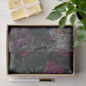 ヴィンテージ服で紫色の復活祭のウサギを分離 薄葉紙 (ギフト)