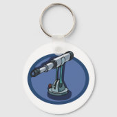 ヴィンテージ望遠鏡の天文学の熱狂的な天体観測 キーホルダー (正面)