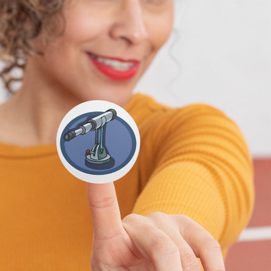 ヴィンテージ望遠鏡の天文学の熱狂的な天体観測 ラウンドシール