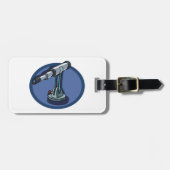 ヴィンテージ望遠鏡の天文学の熱狂的な天体観測 ラゲッジタグ (正面横)