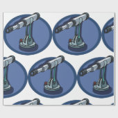 ヴィンテージ望遠鏡の天文学の熱狂的な天体観測 ラッピングペーパー (フラット)