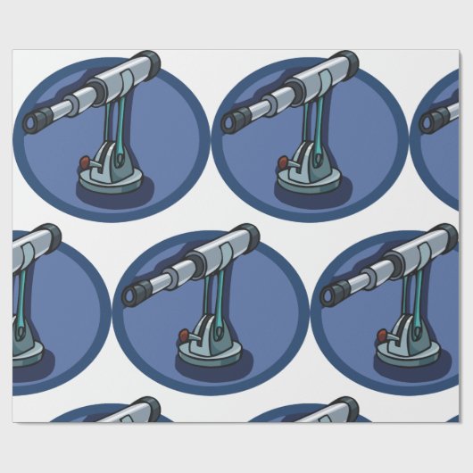 ヴィンテージ望遠鏡の天文学の熱狂的な天体観測 ラッピングペーパー (フラット)