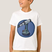 ヴィンテージ望遠鏡の天文学の熱狂的な天体観測 Tシャツ (正面)