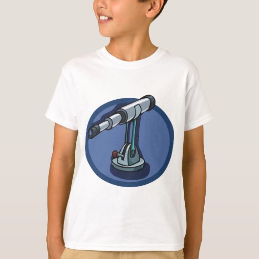 ヴィンテージ望遠鏡の天文学の熱狂的な天体観測 Tシャツ (正面)