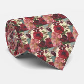 ヴィンテージ朝顔の花が庭に ネクタイ (ロール)