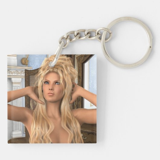 ヴィンテージ朝 キーホルダー (裏面)