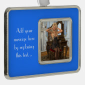 ヴィンテージ朝 シルバープレートフレームオーナメント (右)