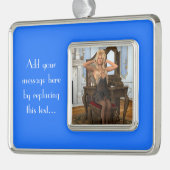 ヴィンテージ朝 シルバープレートフレームオーナメント (左)