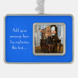 ヴィンテージ朝 シルバープレートフレームオーナメント