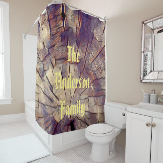 ヴィンテージ木幹の背景のカスタマイズ可能 シャワーカーテン