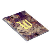 ヴィンテージ木幹の背景のカスタマイズ可能 ノートブック (右側)