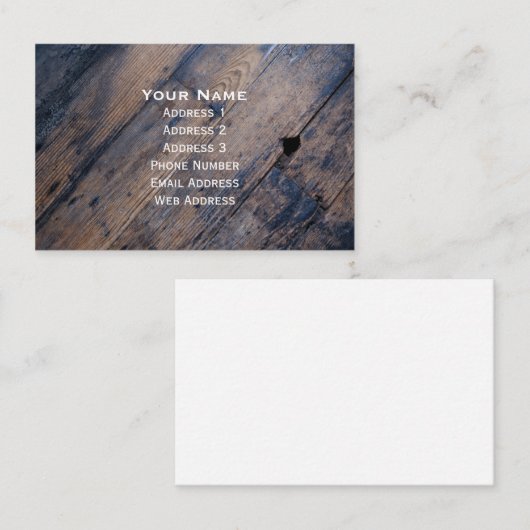 ヴィンテージ木床 名刺 (正面/裏面)