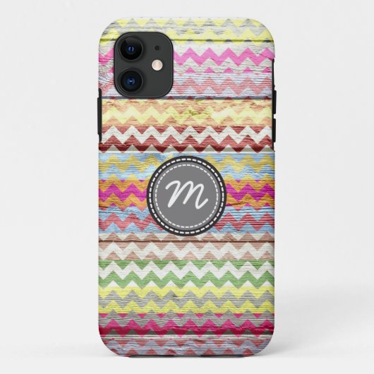 ヴィンテージ木材のシェブロンのパターン#6 Case-Mate iPhoneケース (裏面)