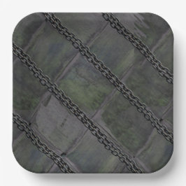 ヴィンテージ木材のチェーン ペーパープレート