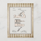 ヴィンテージ木材加工飛行機特許 ポストカード (正面)