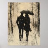 ヴィンテージ木炭カップル ポスター (正面)