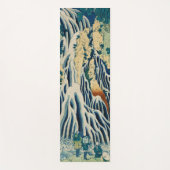 ヴィンテージ木版日本の滝切り振り ヨガマット (正面)