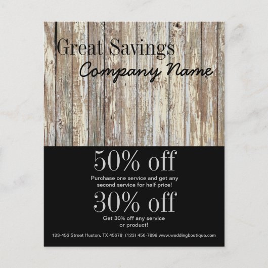 ヴィンテージ木目ハンドマン建設 チラシ (正面)