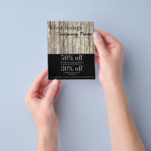 ヴィンテージ木目手商建築 チラシ (手)