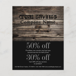 ヴィンテージ木目手商建築 チラシ