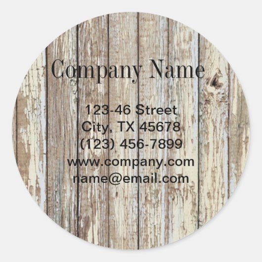 ヴィンテージ木目手商建築 ラウンドシール (正面)