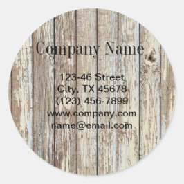 ヴィンテージ木目手商建築 ラウンドシール