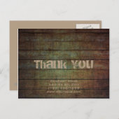 ヴィンテージ木目調の便利屋建設大工 ポストカード (正面/裏面)