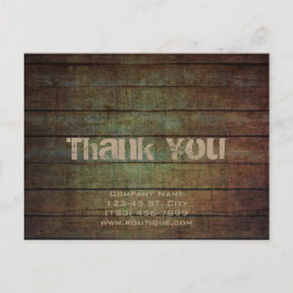 ヴィンテージ木目調の便利屋建設大工 ポストカード