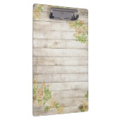 ヴィンテージ木製の背モダン景イエローバラ クリップボード (右)