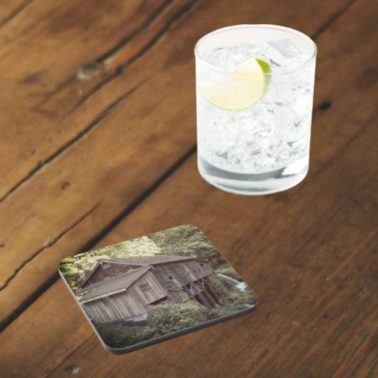 ヴィンテージ木製グリストミルフォト コースター