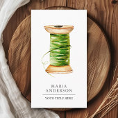 ヴィンテージ木製グリーン糸スプールテーラー 名刺