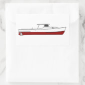 ヴィンテージ木製チェサピーク湾デッドリースボート 長方形シール (バッグ)