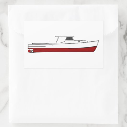 ヴィンテージ木製チェサピーク湾デッドリースボート 長方形シール (バッグ)