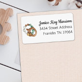 ヴィンテージ木製ティーティーティーティートイボホベイビーシャワーアドレス ラベル