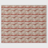 ヴィンテージ木製テクスチャ米国国旗の愛国的7月4日 ラッピングペーパー (フラット)