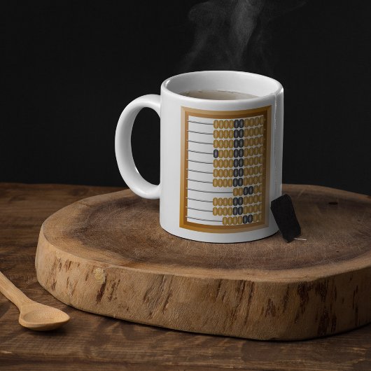 ヴィンテージ木製算盤クラシック計数具 コーヒーマグカップ