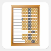 ヴィンテージ木製算盤クラシック計数具 スクエアシール (正面)