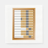 ヴィンテージ木製算盤クラシック計数具 スタンダードランチョンナプキン (正面)