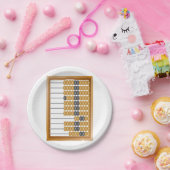 ヴィンテージ木製算盤クラシック計数具 ペーパープレート (パーティー)