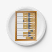 ヴィンテージ木製算盤クラシック計数具 ペーパープレート (正面)