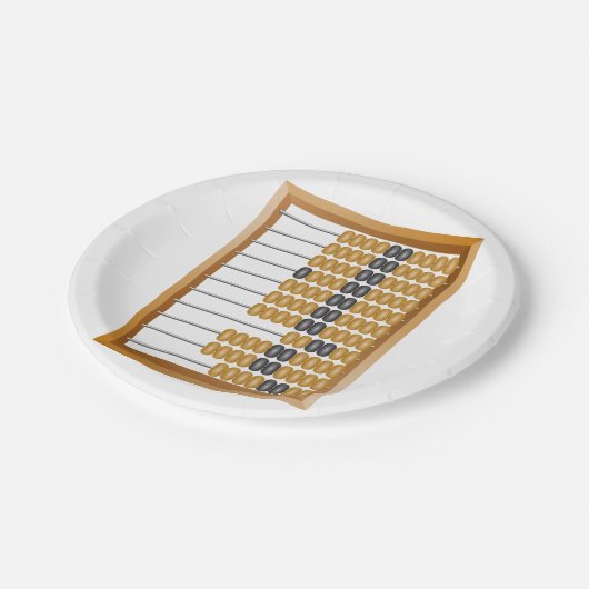 ヴィンテージ木製算盤クラシック計数具 ペーパープレート (アングル)