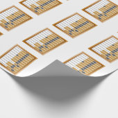 ヴィンテージ木製算盤クラシック計数具 ラッピングペーパー (角)