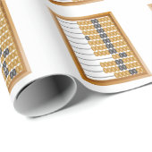 ヴィンテージ木製算盤クラシック計数具 ラッピングペーパー (ロールコーナー)