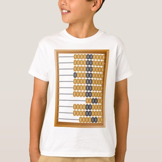 ヴィンテージ木製算盤クラシック計数具 Tシャツ (正面)