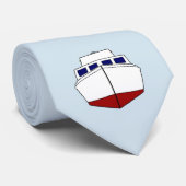 ヴィンテージ木製魚釣りボート – キャビンクルーザー ネクタイ (ロール)