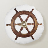 ヴィンテージ木造船車円枕 ラウンドクッション (裏面)