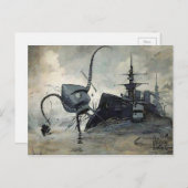 ヴィンテージ未発表世界大戦イラストレーション ポストカード (正面/裏面)