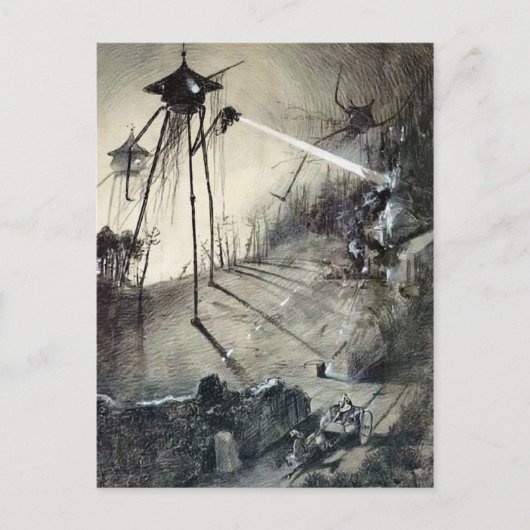ヴィンテージ未発表世界大戦イラストレーション ポストカード (正面)